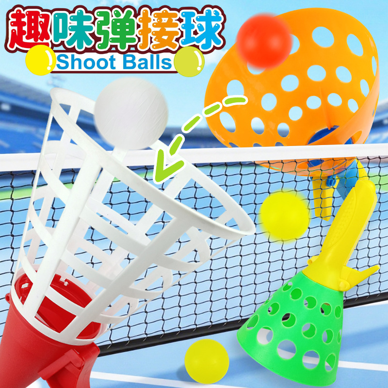 Bola de expulsión para atrapar la pelota Juguetes de pelota interactivos entre padres e hijos Divertido lanzamiento elástico para atrapar la pelota Juguetes para niños de doble expulsión