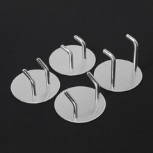 挂钩壁挂墙壁免打孔挂衣钩粘贴不锈钢承重无痕厨房强力粘胶粘钩子