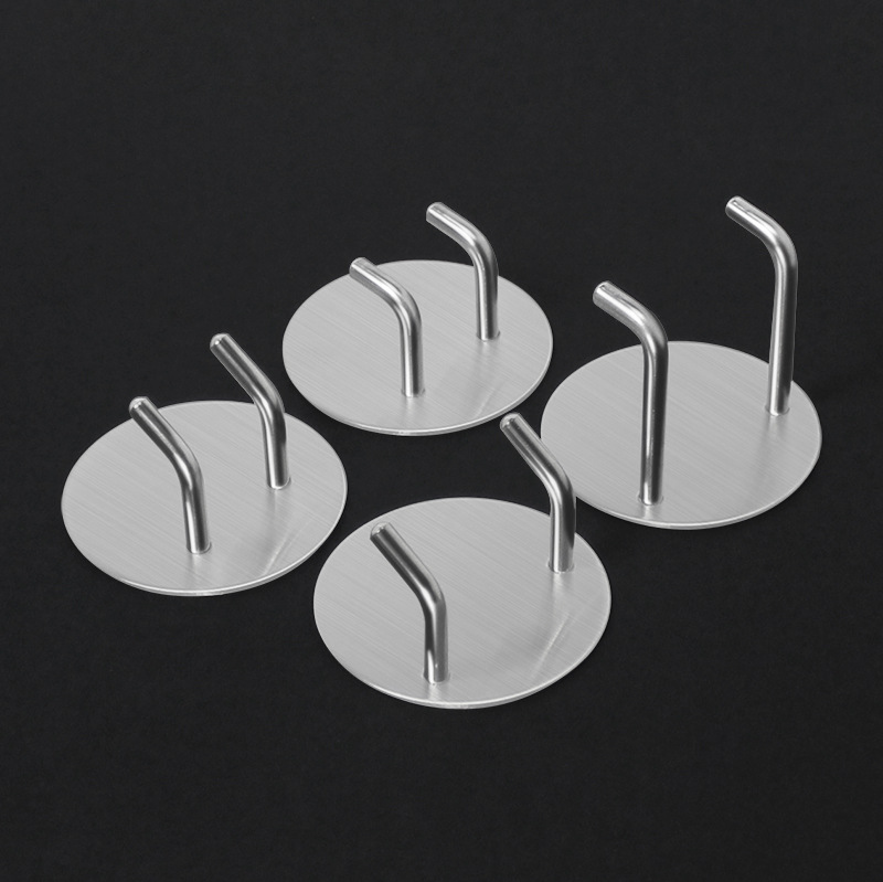 Montado en la pared de perforación libre gancho de la ropa pasta de acero inoxidable de soporte de carga de la cocina sin costura fuerte gancho adhesivo