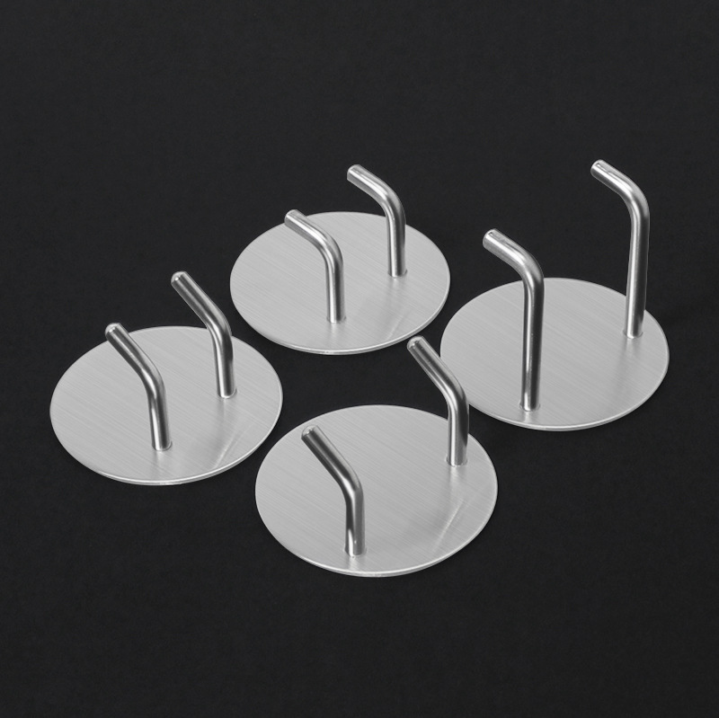 Hook wall hanging wall non-perforated clothes hanging hook paste stainless steel load-bearing seamless kitchen strong adhesive hook