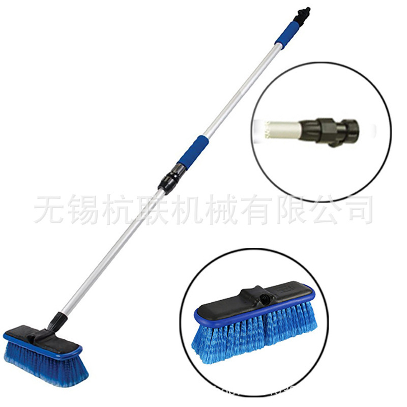 厂家批发可伸缩杆洗车刷通水刷洗玻璃洗地板清洁刷可喷水刷
