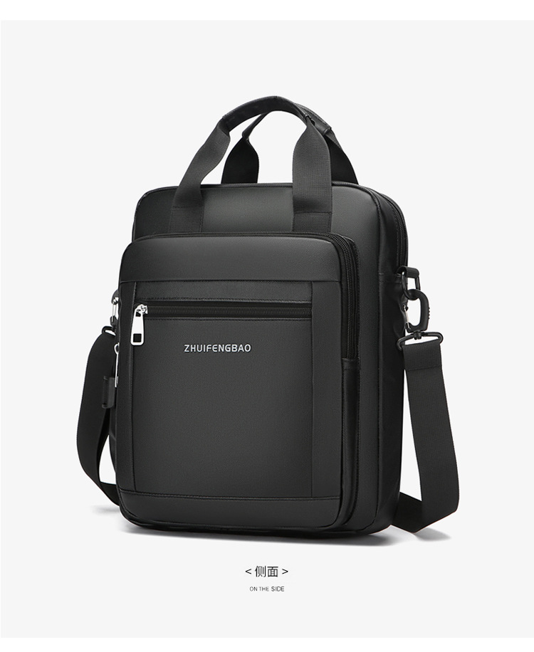 The new 2024 high-end briefcase, a simple men's large-capacity casual sports single-shoulder bag, is water-resistant for cross-border use undefined