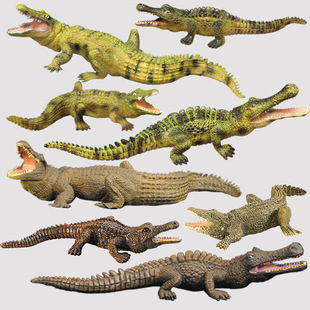 Cross-border Simulation Wildlife Model Plastic Toy Crocodile Chinese Alligator Siamese Alligator Nile Crocodile Cub Ornaments