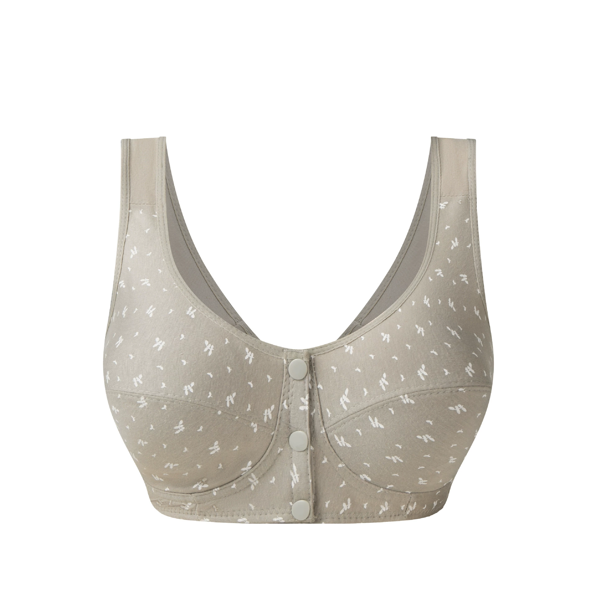 Wireless Front‑Closure Bra Top — Plus‑Size Tank Underwear for Middle Age, Thin Support