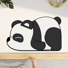 Cartoon cute soft diatomaceous earth mat for bathroom toilet bathroom bath mat absorbent quick-dry anti-slip step mat