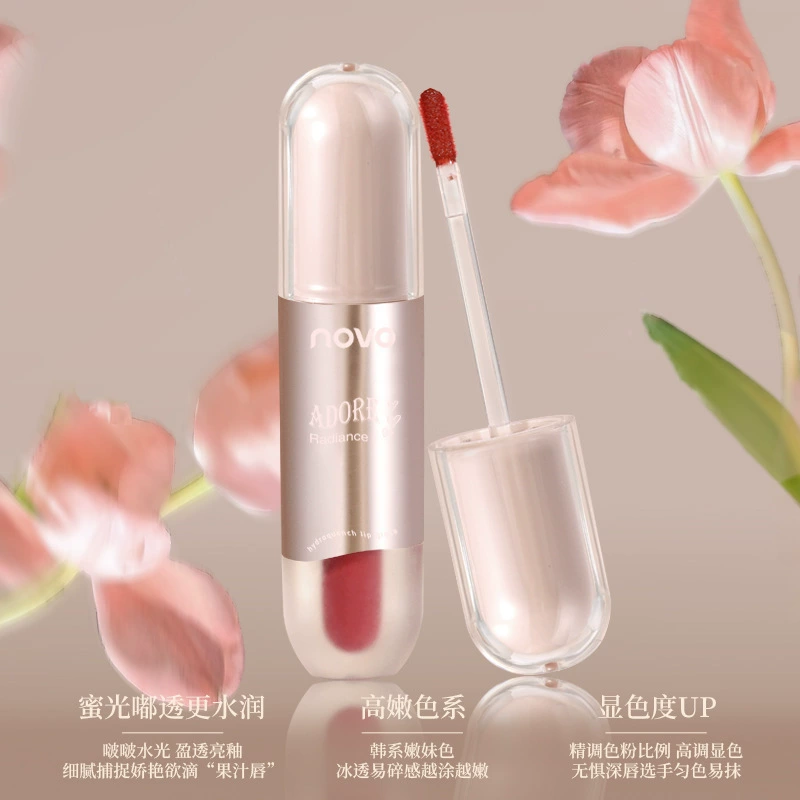 Lip gloss, lipstick, dye, mirror effect, plump lips effect, does not fade
