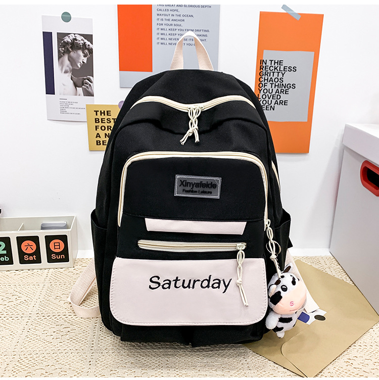 Schoolbag Female Korean High School Student Multi-layer Large-capacity Backpack Grade Five, Grade Six Junior High School Student Versatile Ins Backpack display picture 3