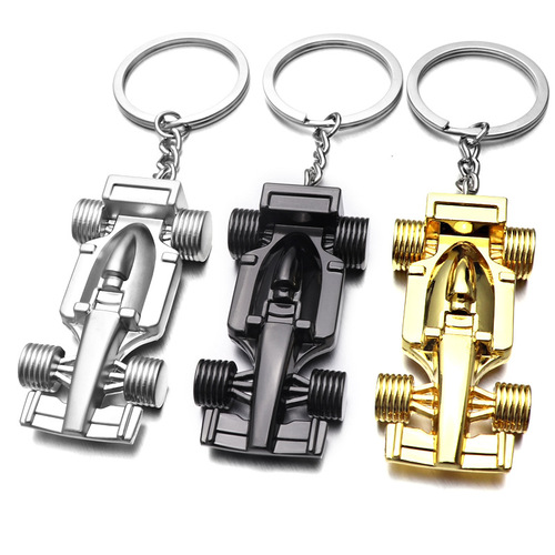 Creative simulation F1 racing keychain customized car model keychain trendy men's car key pendant event small gift