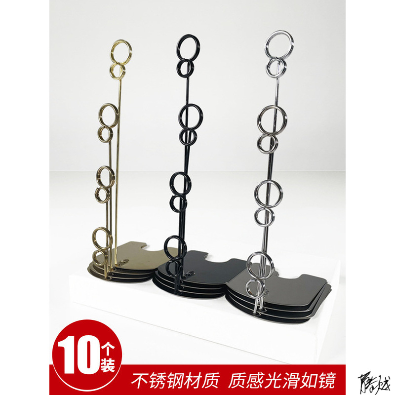 面包标签夹餐桌不锈钢面包店标价牌酒店支架菜单台卡架展示牌蛋糕