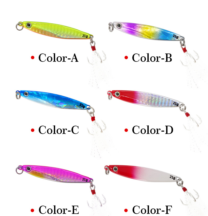 Metal Jigging Fishing Lures Deep Diving Spoon Daits Dass Trout Fresh Water Fishing Lure