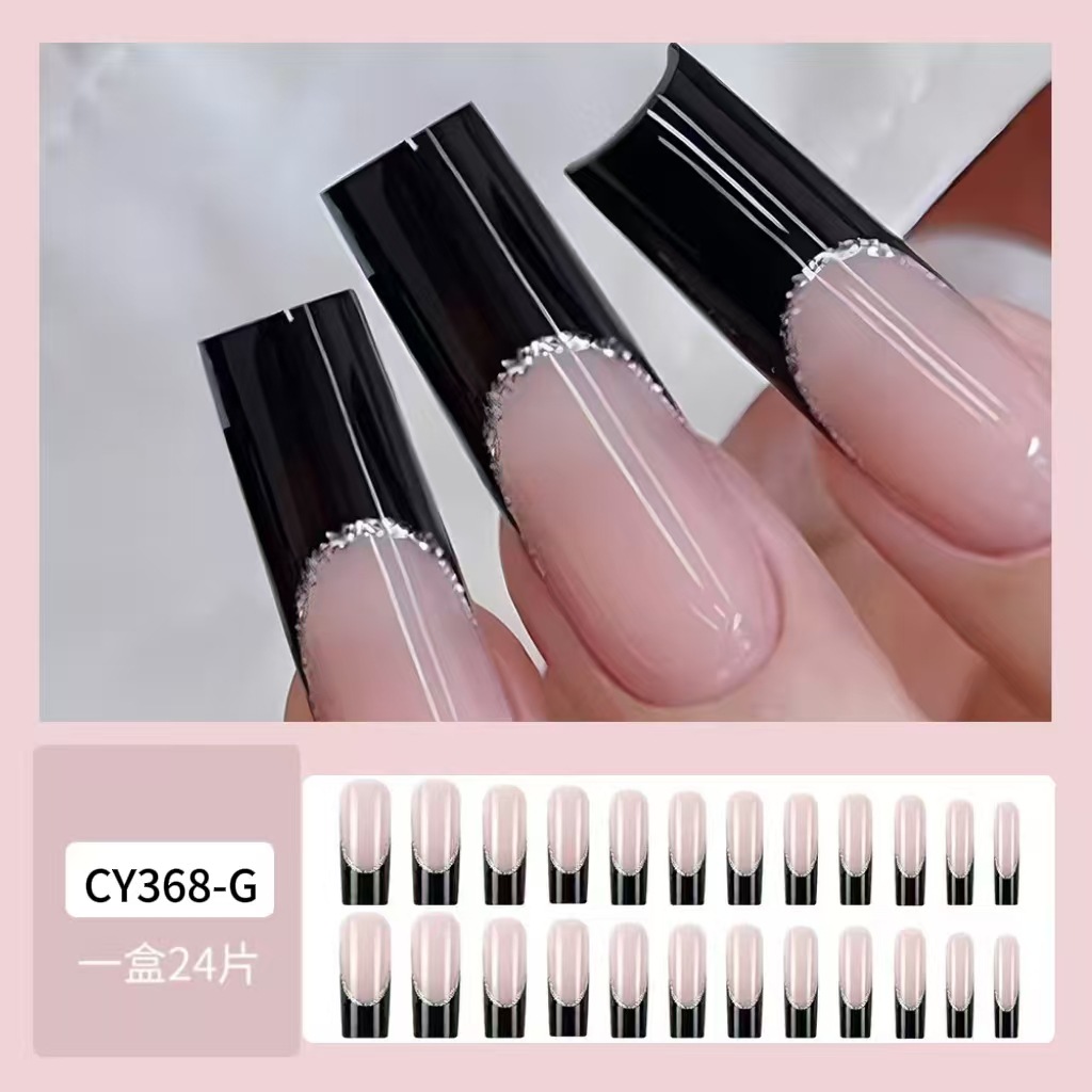 Uñas de uñas largas portátiles Parche de uñas postizas desmontables Sensación de alto nivel Venta al por mayor de uñas portátiles de venta caliente transfronterizas