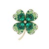 High-end fashionable crystal lapel pin, sophisticated universal brooch, pin, four-leaf clover, light luxury style