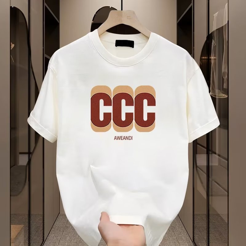 Men's Clothing New Heavyweight Tops Summer Youth Short Sleeved T Shirts Men's Loose Casual Hong Kong Style Simple Slim Design_voghion.com
