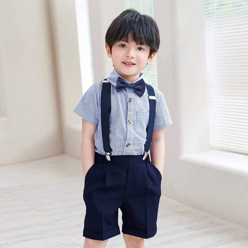 Children's summer dress, overall, trousers for boys, piano performance costume, Korean style