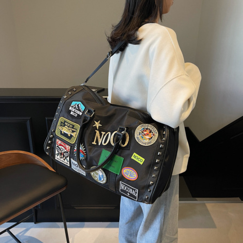 Vintage trendy waterproof travel bag men's large-capacity business hand luggage bag lightweight sports fitness storage bag