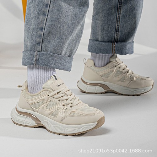 【Bestseller】Lightweight Running Shoes, New Arrival Autumn Breathable Sports Casual Shoes for Women, Versatile Flat White Shoes