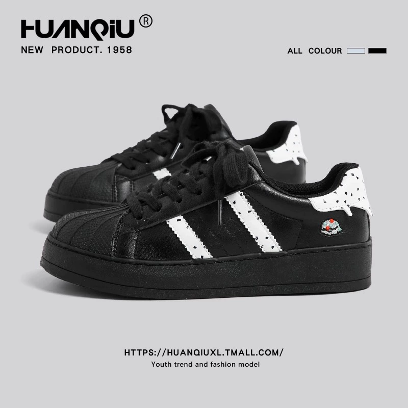 Универсальные кроссовки Женские дикие кроссовки 2025 весна черная раковина головка скейтборд YW-231173 спортивная обувь