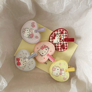 Summer fan Hello kitty cat hairpin sweet girl ins style girl bangs clip creative cartoon fresh hairpin