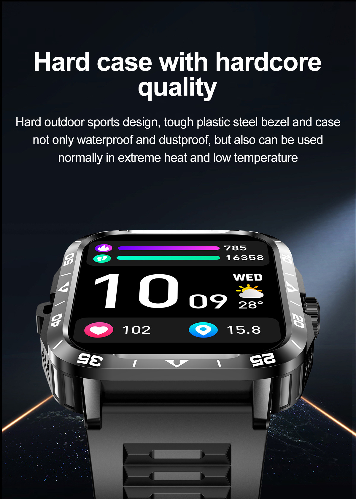 Smartwatch outdoor con chiamata bluetooth e cardiofrequenzimetro_voghion.com
