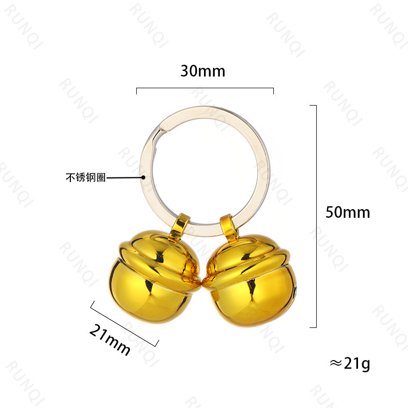 Campana de cobre transfronteriza para perros y gatos, campana para mascotas, nítida, diy, hebilla para perros, llavero, colgante de campana, pequeño colgante