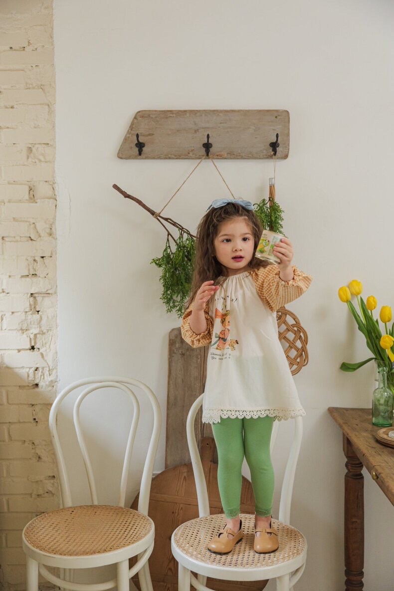 Vestido de niñas leggings set de otoño ropa infantil coreana de otoño 2025 nuevos productos de ropa de bebé ropa de otoño para niños image 9
