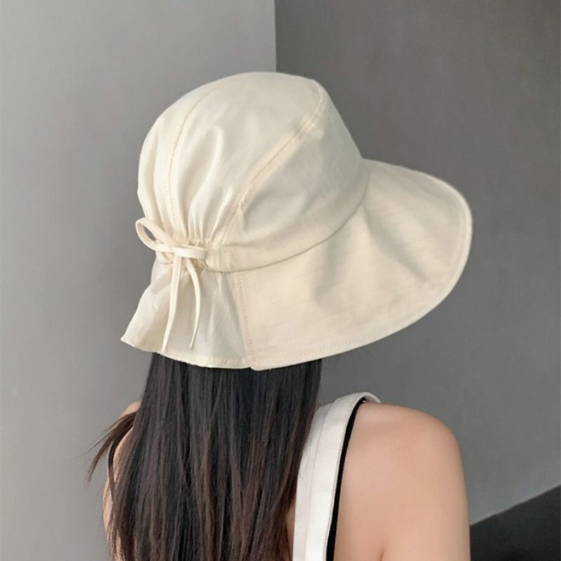 2026 Original Design Pleated Drawstring Fisherman Hat Breathable Japanese Style Summer Uv Sun Protection Hat for Women 2026 Original Design Pleated Drawstring Fisherman Hat Breathable Japanese Style Summer Uv Sun Protection Hat for Women