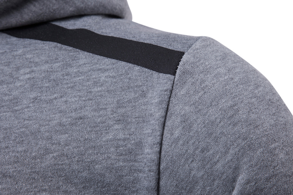 2024 Autumn/Winter New Men's Creative Spliced Sleeve Casual Fashion Hooded Large Sweater_senzul.com