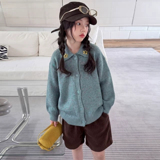女童毛衣外套2026新款儿童女孩针织衫秋冬大童超好看休闲开衫上衣