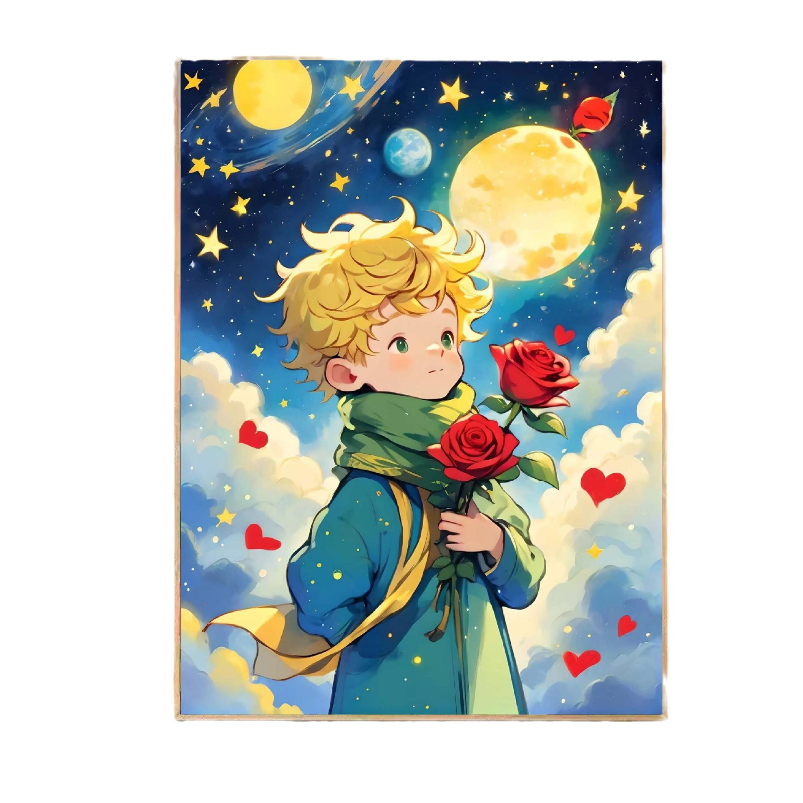 DIY pintura al óleo digital El pequeño príncipe estrella curar dibujos animados pintura al óleo acrílico hecha a mano pintura decorativa moderna