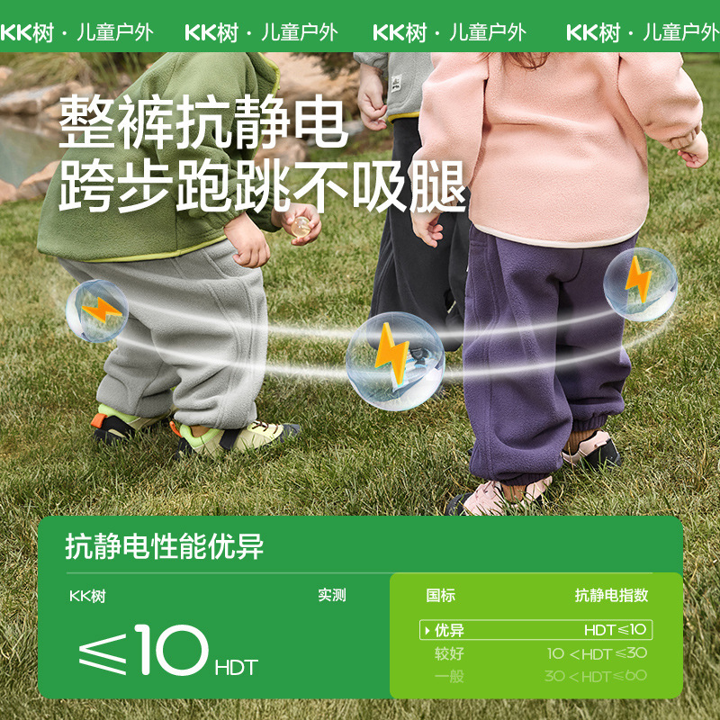 KK树儿童裤子秋冬季男童女孩抓绒裤保暖束脚长裤宝宝休闲2025新款|undefined