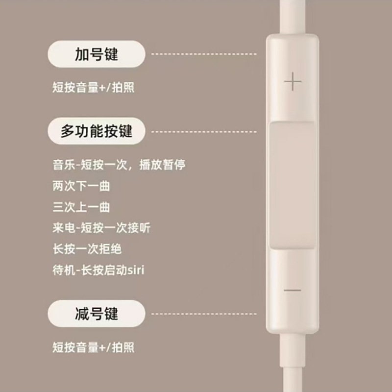 四世代有線イヤホンはアップル-華為-type-c-栄光入耳式線制御携帯電話-タブレットゲームを適用している|undefined