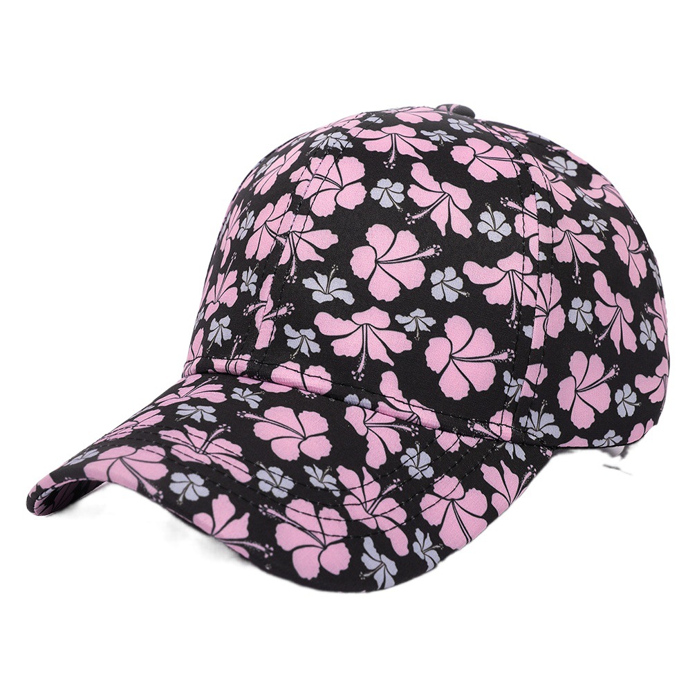 Nueva flor gorra de béisbol verano al aire libre protección solar sombrero casual moda ajustable casquillo enarbolado
