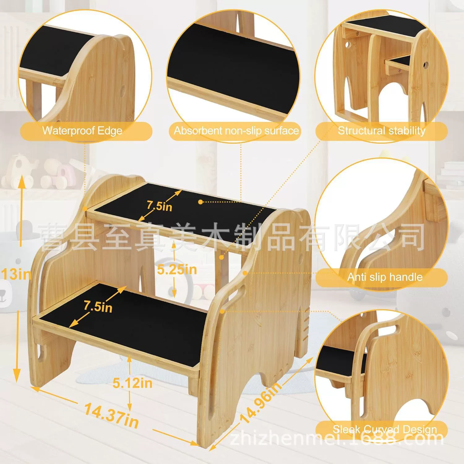 Бамбуковая домашняя двухэтажная креативная детская ванная комната