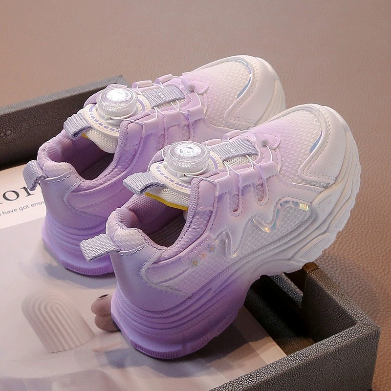 [Спот] сетчатая спортивная обувь для девочек осень 2024 детская обувь детская обувь повседневная обувь беговая обувь для больших детей дышащая