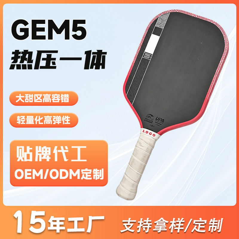 Gen5 Hot-pressed 5th Generation Carbon Fiber Core Pickleball Paddle, Competition-Grade Pickleball Racket