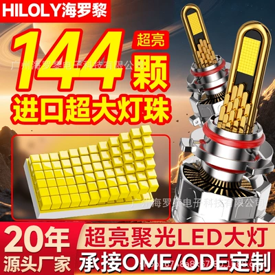 Cross-border exclusive supply of car LED headlights 9005 bulbs h1 super bright h3 front headlights h4 spotlight 9012 car lights dropshipping (Ön faralar)