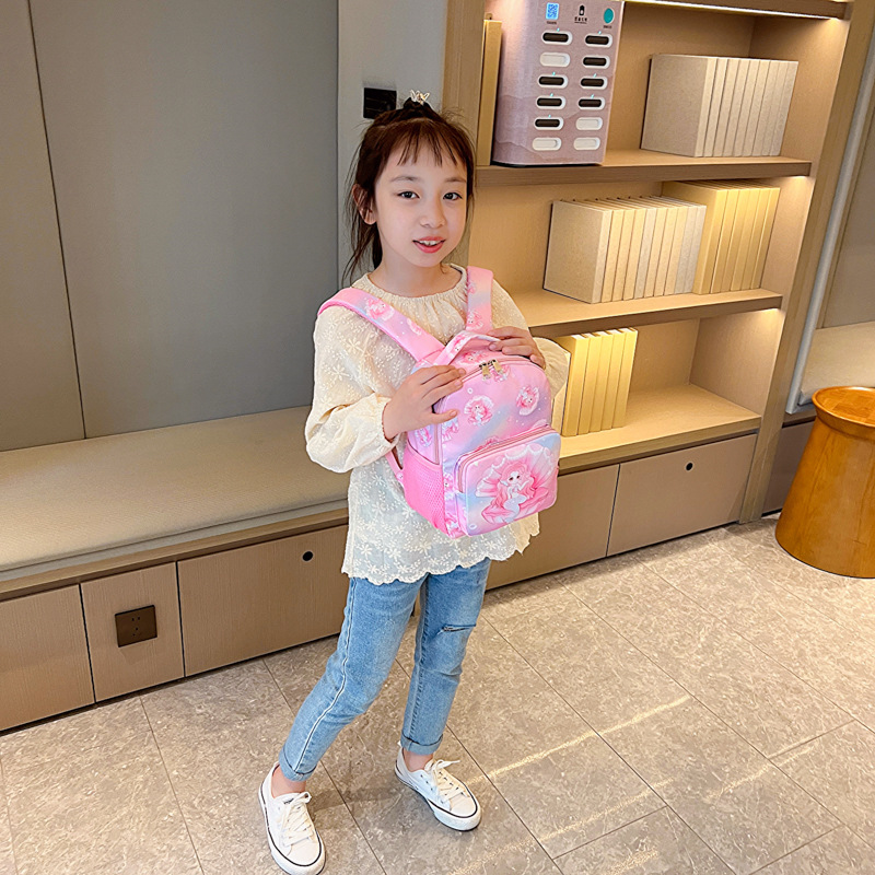 Jardín de infantes bolsas de dibujos animados lindos pequeños peces impresión mochila para niños y niñas viaje ligero mochila infantil