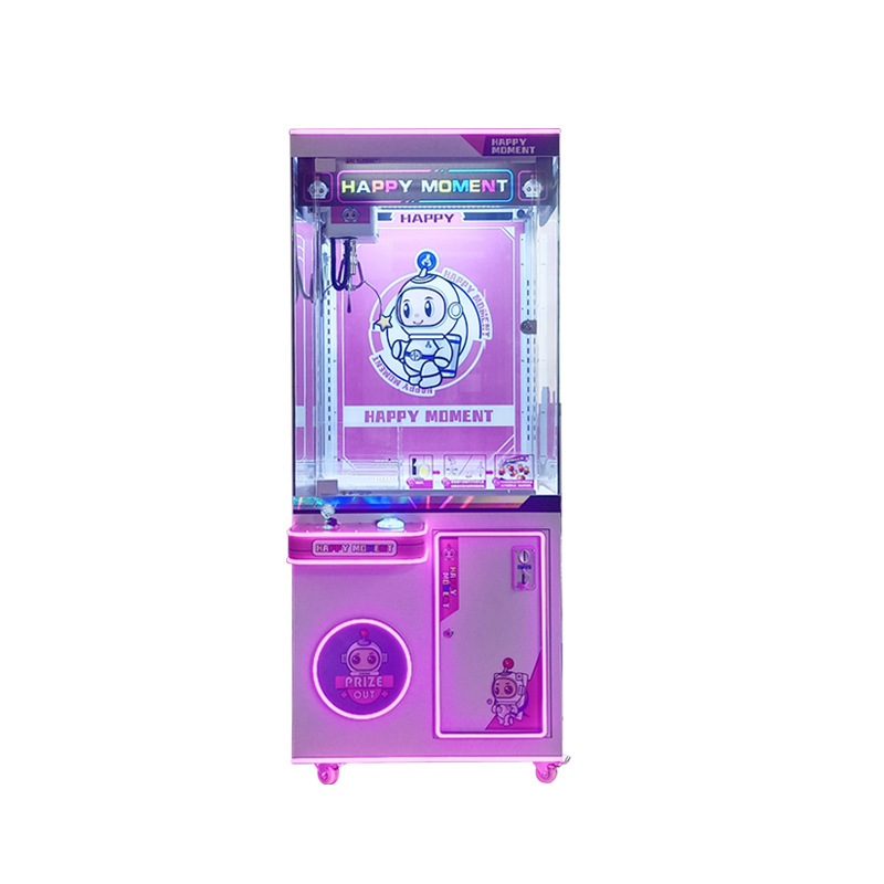 Agarrar muñecas comerciales transparentes red clip muñeca máquina de escaneo de código de monedas de cuatro personas mini boutique nuevo conejo espacial