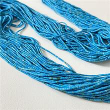 天然高瓷原矿绿松石有补胶瓷蓝料小米珠款半成品手工串珠DIY配件