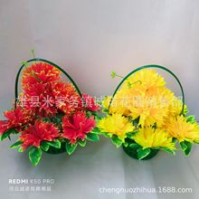 龙爪菊花篮 清明节 扫墓 祭祀 花圈 上坟花 诚诺殡葬用品 批发