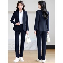 职业西装套装女春秋新款气质女神范大学生面试正装西服外套工作服