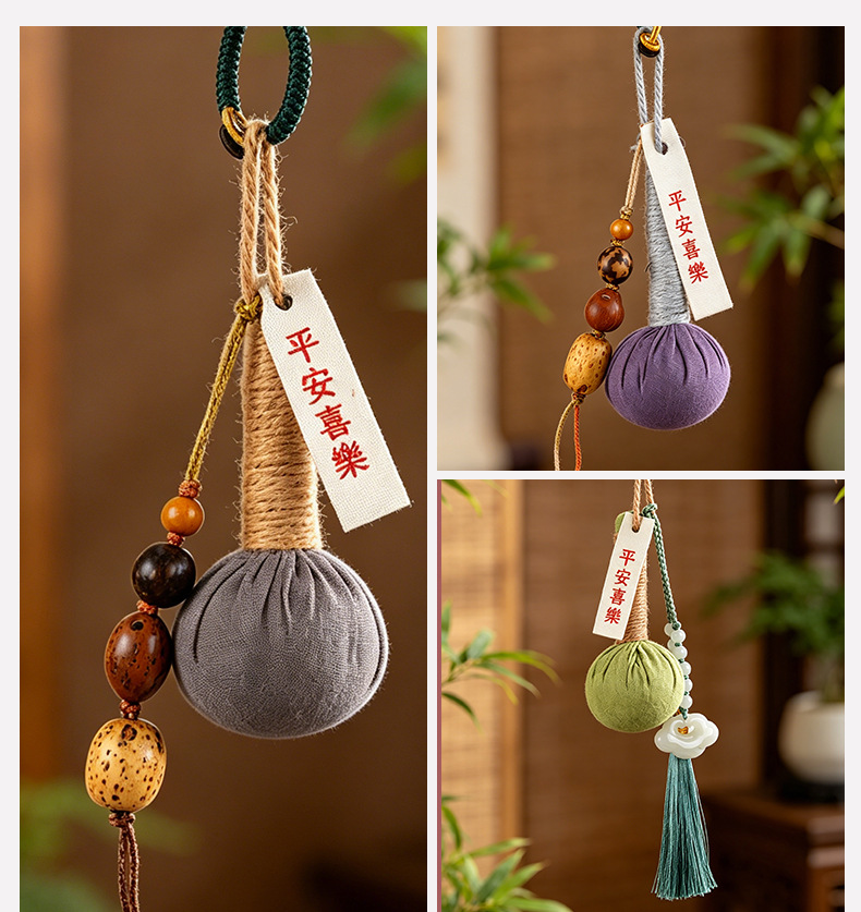 Mini Mugwort Charm Handmade Herbal Hammer Pendant Ai Cao Keychain Bag Accessory preparation