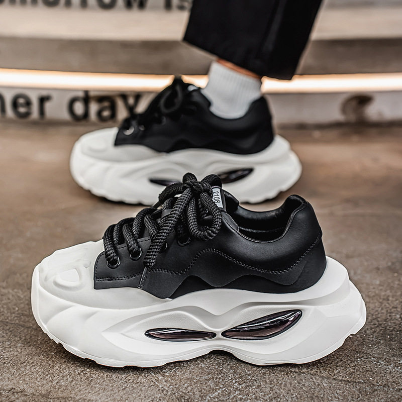 Torre Shoes Men's Shoes Autumn and Winter New Men's Air Cushion Thick Sole High-heeled Shoes sneaker Trendy Casual Shoes Men's Shoes