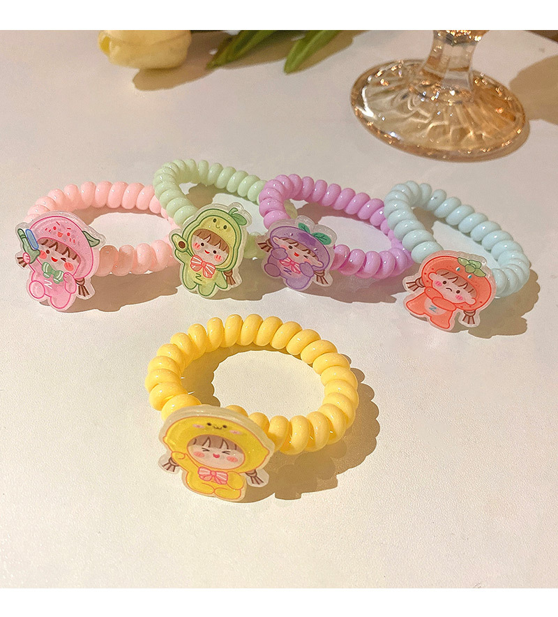 Cute Geometric Cartoon Resin Hair Tie display picture 1