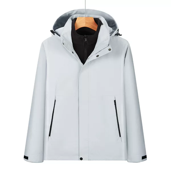 Winter Couple Style Outdoor Mountaineering Functional Warm Three-In-One Hot-Glue Windbreaker Casual Jacket Top