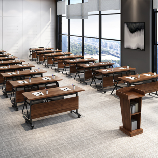 Folding Training Table Conference Table Movable Long Table Long Table Multi-person Combination Training Institution Conference Room Table