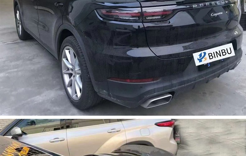 Suitable for Porsche Cayenne Coupe Carbon Fiber Rear Wing Car Modification Cayenne Fixed Wing Rear Spoiler