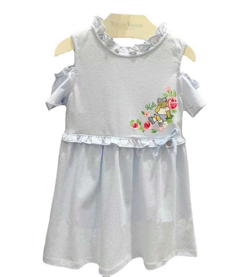Летний новый girl полосӑнное платье без бретелей TKOM92454K