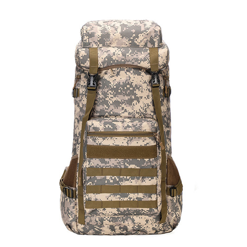 Foreign trade new 70-liter camouflage mountaineering bag men's large-capacity Oxford cloth luggage backpack outdoor travel backpack