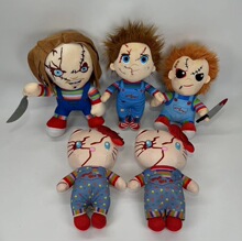 跨境万圣节创意毛绒玩具小丑回魂  鬼娃恰奇 Chucky 毛绒公仔玩偶